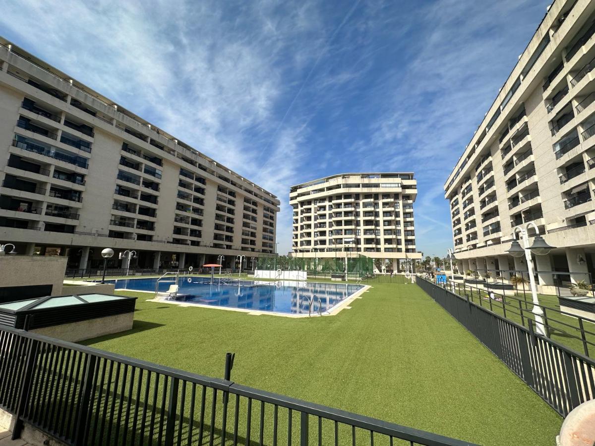 Sunny Patacona Seaview Apartment Valencia Bagian luar foto