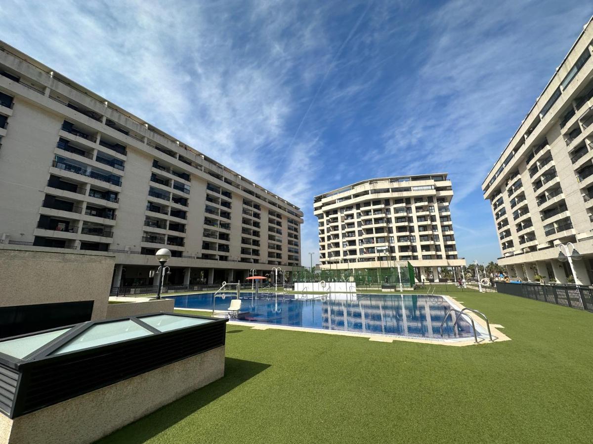 Sunny Patacona Seaview Apartment Valencia Bagian luar foto