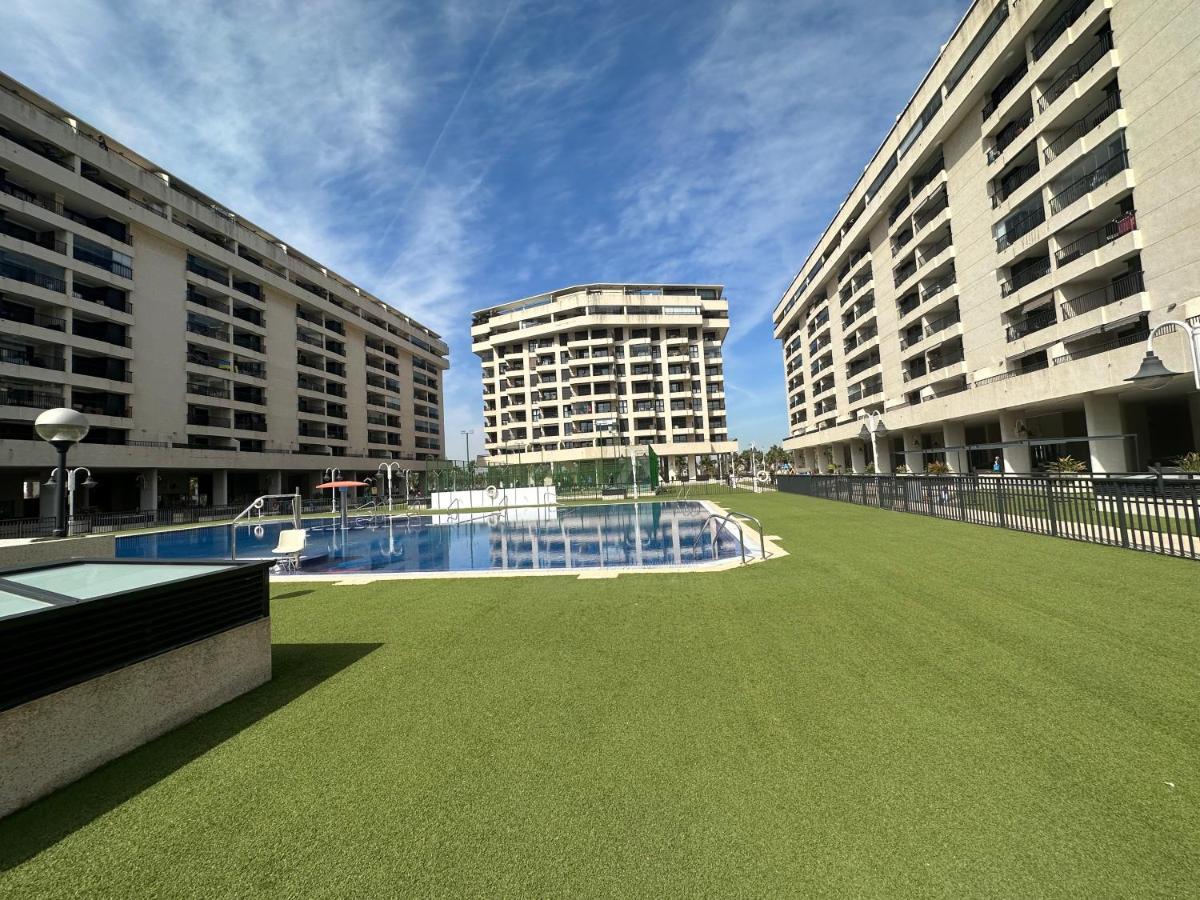 Sunny Patacona Seaview Apartment Valencia Bagian luar foto